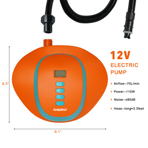 High Pressure Electric Pump For Paddle Board - Battery Powered