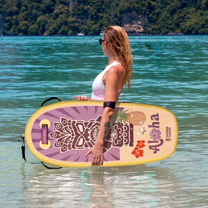 Kid Inflatable Paddle Board Bodyboard - Yellow Totem