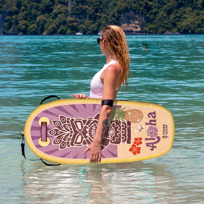 Kid Inflatable Paddle Board Bodyboard - Yellow Totem