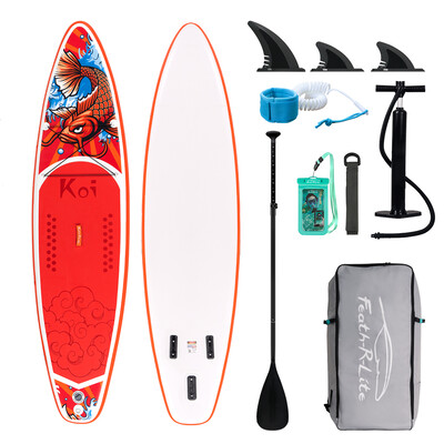 Inflatable Surfing Paddle Board 11' - Sup Koi Orange