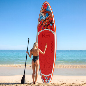 Inflatable Surfing Paddle Board 11' - Sup Koi Orange