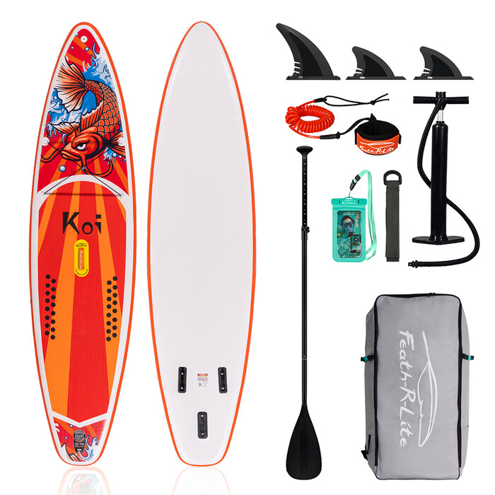 Inflatable Surfing Paddle Board 11'6" - Sup Koi Orange