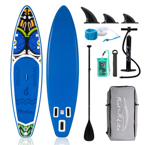 Inflatable Surfing Paddle Board 11' - Monkey Blue