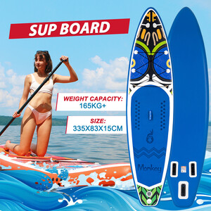 Inflatable Surfing Paddle Board 11' - Monkey Blue