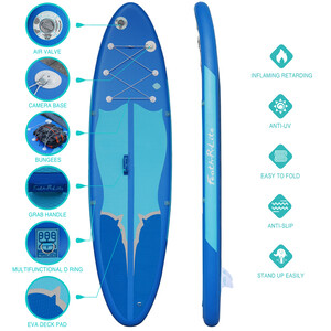 Inflatable Surfing Paddle Board 11' - Blue