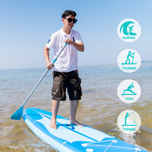 Inflatable Surfing Paddle Board 11' - Blue