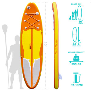 Inflatable Surfing Paddle Board 11' - Orange