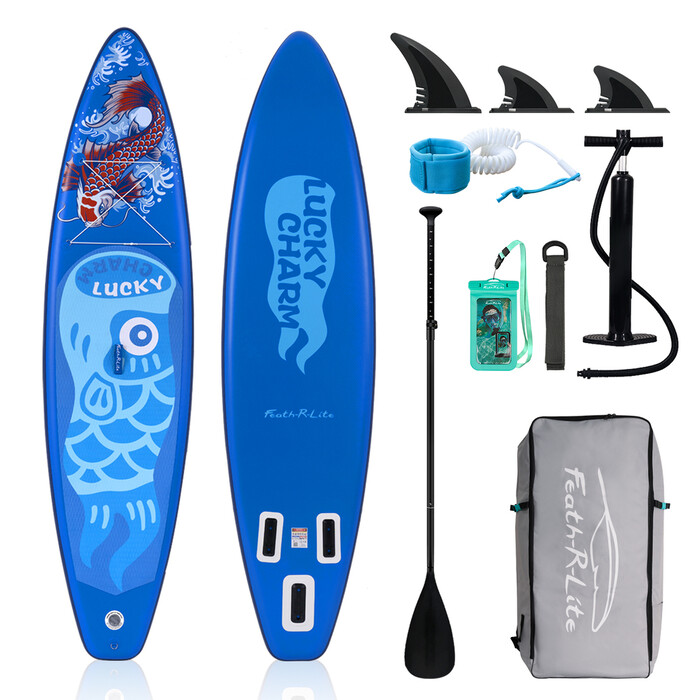 Inflatable Surfing Paddle Board 11' - Lucky Blue