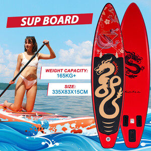 Inflatable Surfing Paddle Board 11' - Red Dragon